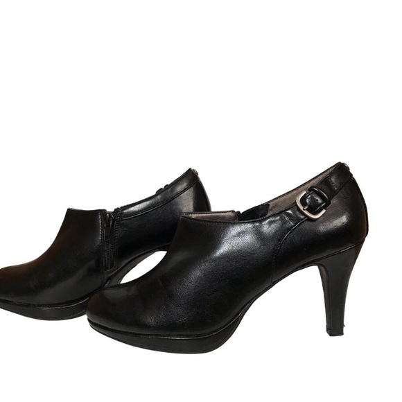 Life stride women's ankle booties black sz 8 soft system leather Slip on Comfort - Picture 3 of 13